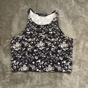 Brandy Melville floral crop top
